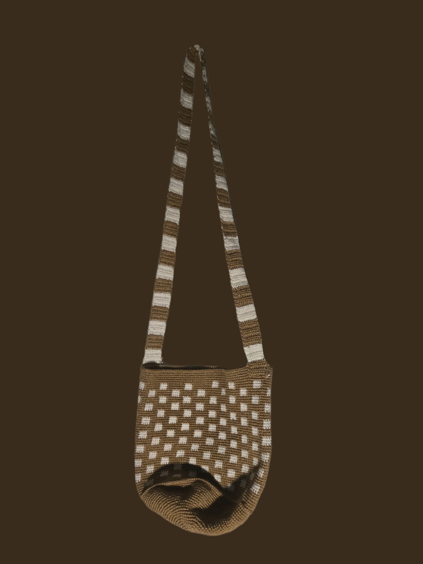 Tote bag Brown and white