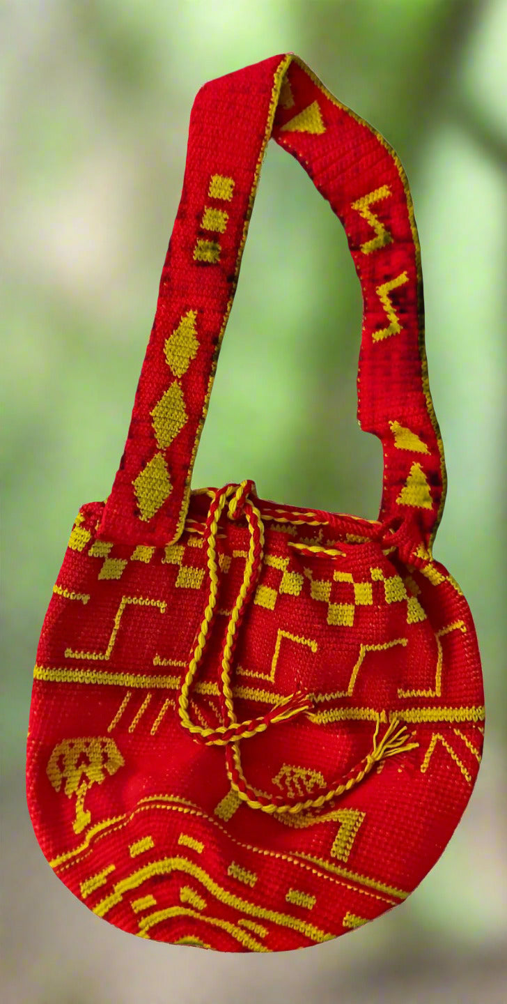 Red and yellow native bag