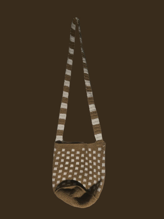 Tote bag Brown and white