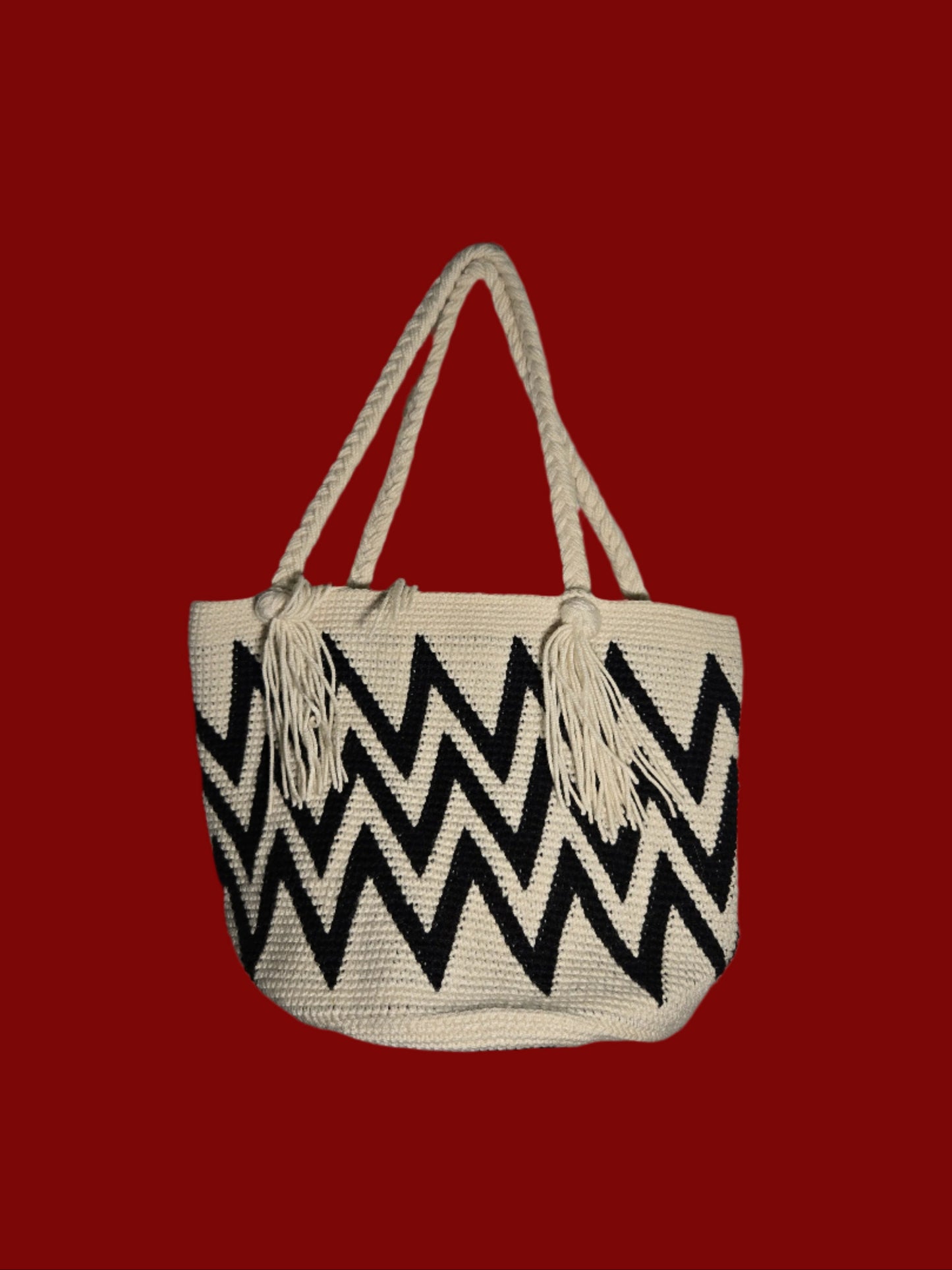 Tote bag white and black