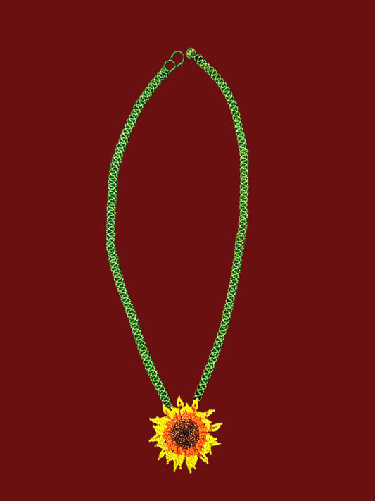 Sunflower necklace